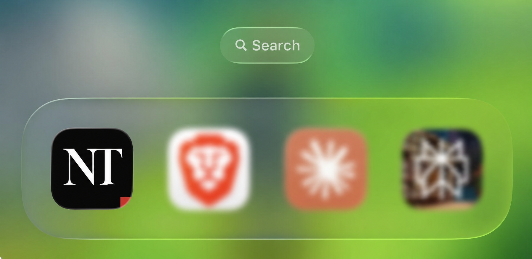 The NT progressive web app installed alongside other apps on an iPhone Home Screen
